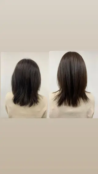 セミロング パーマ 中村 靖彬のヘアスタイル