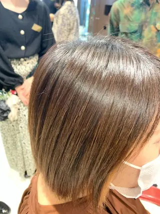 ショート 髪質改善ストレート、 カラー清野雄大のヘアスタイル