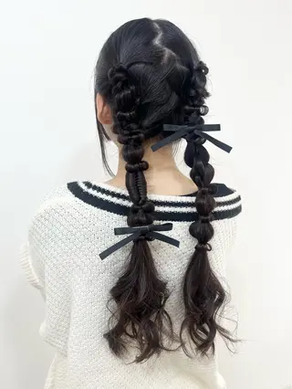 ロング ヘアアレンジ ヘアセットサロン /上坪愛美のヘアスタイル