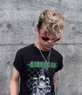 ミディアム パーマ メンズ メンズカット特化🐺 メンズウルフ/置塩祥のヘアスタイル