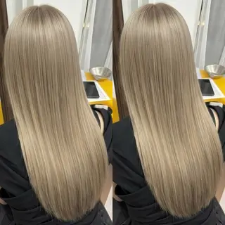 ロング カラー なんば、心斎橋🍓 ハイトーンnicoのヘアスタイル