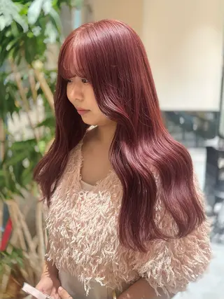 ロング カラー ミオ💎ショート 透ける暗髪のヘアスタイル