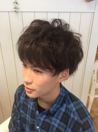 ショート カラー パーマ メンズ Bianca 代表 硲 貴亮【東武練馬】のヘアスタイル
