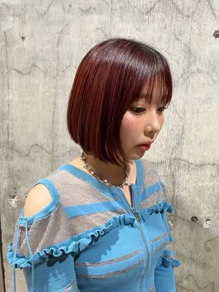 ミディアム 冨田 昌亮のヘアスタイル