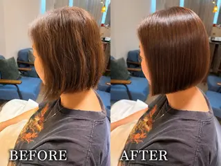 ショート ボブカット艶髪 矯正濱川響太のヘアスタイル