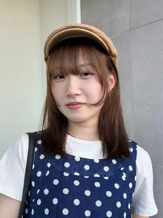 ミディアム カラー momo/ハイトーン /透明感カラー🎀のヘアスタイル
