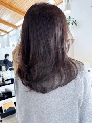 セミロング カラー 大塚 加奈恵のヘアスタイル