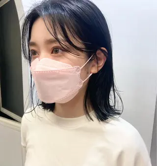 ミディアム カラー Hareru 豊田 修廣のヘアスタイル