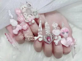 ネイル 🎀Reina🎀 長さ出し新宿のネイルデザイン