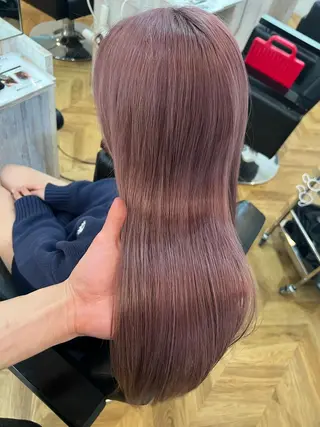 セミロング カラー ブリーチ特化 梅田本多翔のヘアスタイル