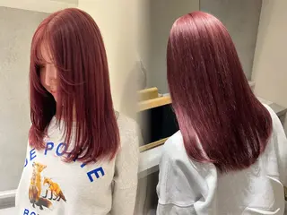 セミロング カラー ayaka🫧 梅田ダブルカラーのヘアスタイル