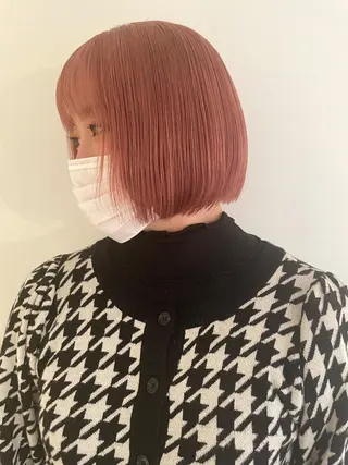 カラー ブリーチカラー🎀 韓国風/寺門美優のヘアスタイル