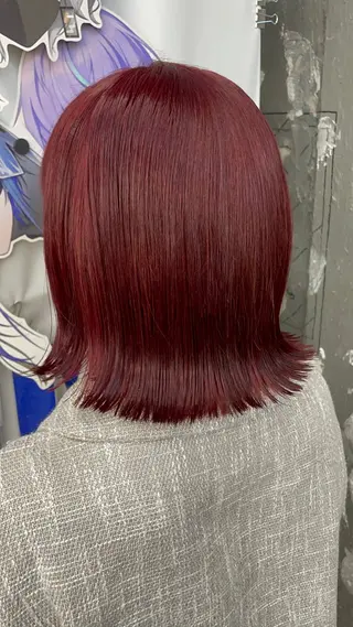 セミロング カラー インナーカラー 推し ブリーチ  髪質改善のヘアスタイル
