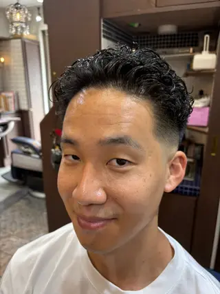 ショート メンズ ルピナス中田店長 山口大地のヘアスタイル