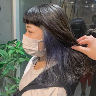 セミロング カラー マンツーマン×半個室 まちだきょうすけのヘアスタイル
