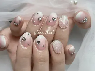 ネイル エツメ💅 長さ出し🎀デザインのネイルデザイン