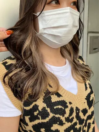 ロング カラー 遠藤沙也加 /レイヤーカットのヘアスタイル