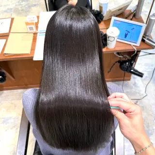 ロング レイヤーカット 縮毛矯正 高杉颯汰のヘアスタイル