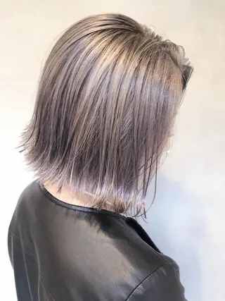ミディアム カラー パーマ ヘアアレンジ バレイヤージュ 藤沢 髪質改善 竹内ケンゴのヘアスタイル