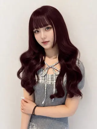 ロング カラー あみ/暗髪オリ ーブ特化🍃髪質改善のヘアスタイル