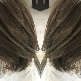 ミディアム ヘアアレンジ カラー See by merのマツエク・マツパデザイン