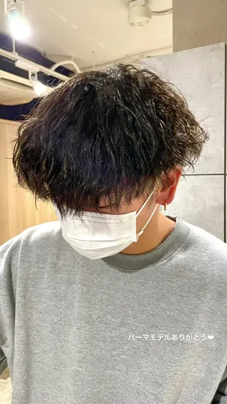 パーマ メンズ HIBIKI/原宿 ハッシュカット🪄のヘアスタイル
