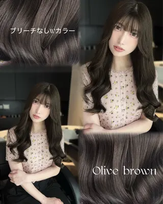 ロング カラー Su-chi-🧴 /ミルクティーカラーのヘアスタイル