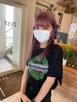 セミロング カラー niconail 🧣ayu 📍烏山のネイルデザイン