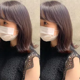 ミディアム カラー 七原 海夕のヘアスタイル