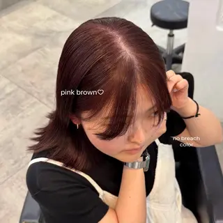 ミディアム カラー 暖色/柔らかベージュ 🐈ayano♡のヘアスタイル