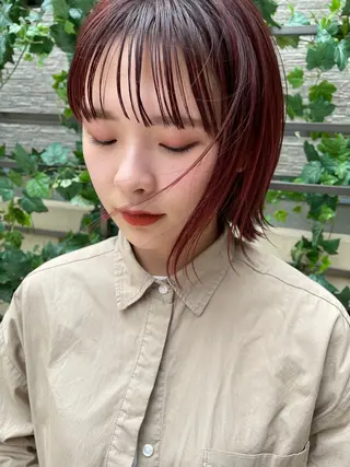 ミディアム KAZU/レイヤー レイヤー/ハイトーンのヘアスタイル