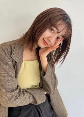 ミディアム 鈴木 崇之のヘアスタイル