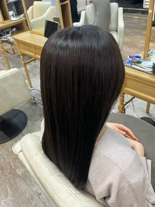 ロング 縮毛矯正⚡️カラー いいじまのヘアスタイル