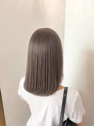 セミロング カラー ヒナ/酸性ストレート ・艶カラー🌿のヘアスタイル