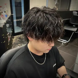 ショート カラー パーマ メンズ メンズ特化/パーマ/ メッシュ/竜成のヘアスタイル