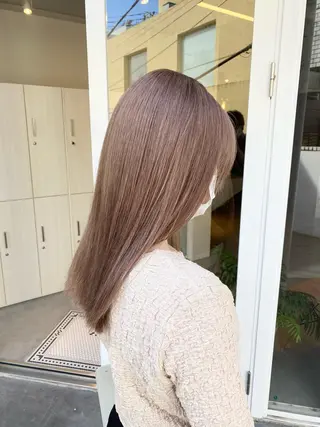 セミロング カラー ハイトーン×似合わせ 🌱中川慎之介のヘアスタイル