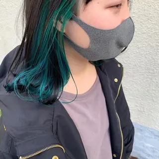 ミディアム カラー スダユーヤ 💫推しカラーウルフのヘアスタイル