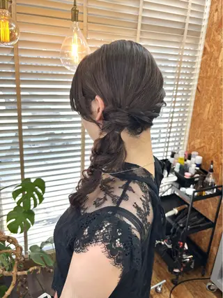 ロング ヘアアレンジ ヘアメイク＆着付け 福岡高宮mikuのヘアスタイル