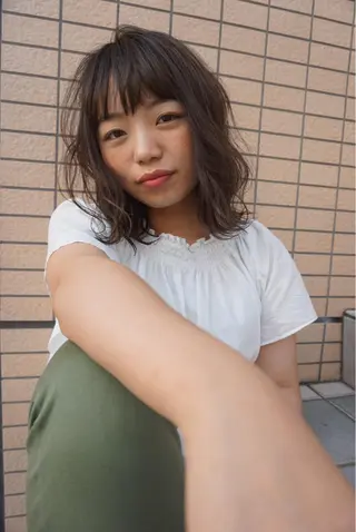 ミディアム カラー 広がり、まとまらない お悩み改善/ 中田のヘアスタイル