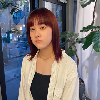 ミディアム カラー 。 。のヘアスタイル