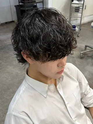 パーマ メンズ fifth/原宿/ カットモデル/カズのヘアスタイル