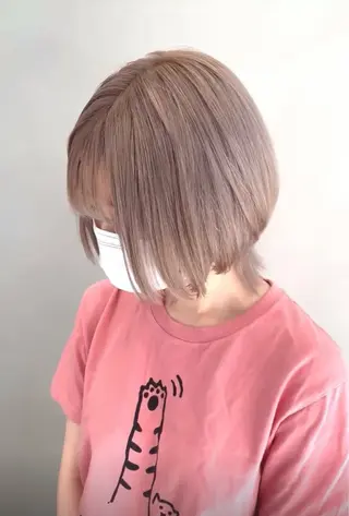 ショート カラー 韓国透明感カラー 髪質改善🫧のヘアスタイル