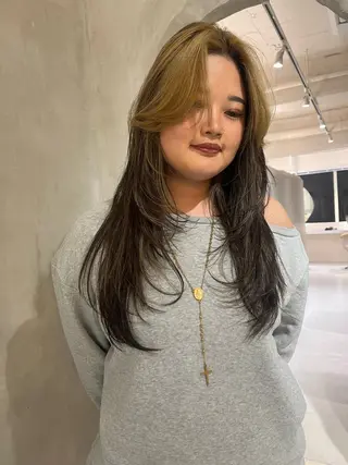 ロング 横浜/メンズカット 曲がる縮毛矯正のヘアスタイル