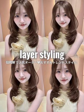 ミディアム レイヤー/ ダブルカラーセナ🎀のヘアスタイル