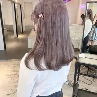 ロング カラー レイヤー×グレージュ /ピンク🩷mioのヘアスタイル