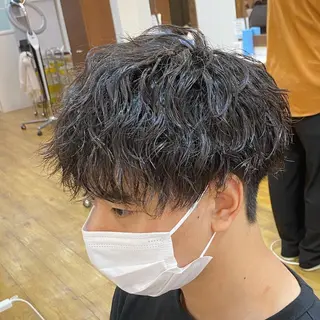 パーマ メンズ 原田 涼矢のヘアスタイル