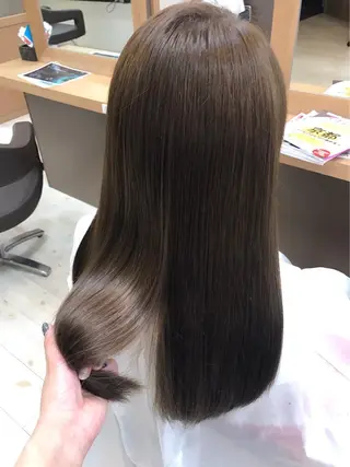 セミロング カラー パーマ ヘアアレンジ メンズ キッズ ネイル マツエク・マツパ Lien 深井店のヘアスタイル