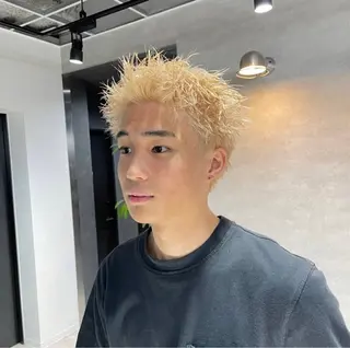 ショート カラー パーマ メンズ 🔥メンズ 特化🔥菊水皐暉🔥のヘアスタイル