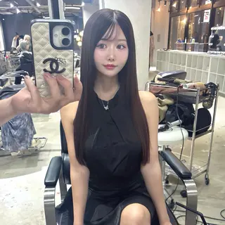 ロング 髪質改善/レイヤー 縮毛矯正/ケラチン耀のヘアスタイル