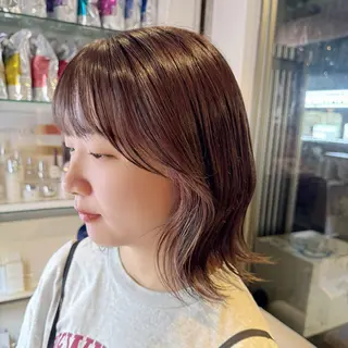 ミディアム カラー 透明感カラー🌱 🍑Kotone🍑のヘアスタイル